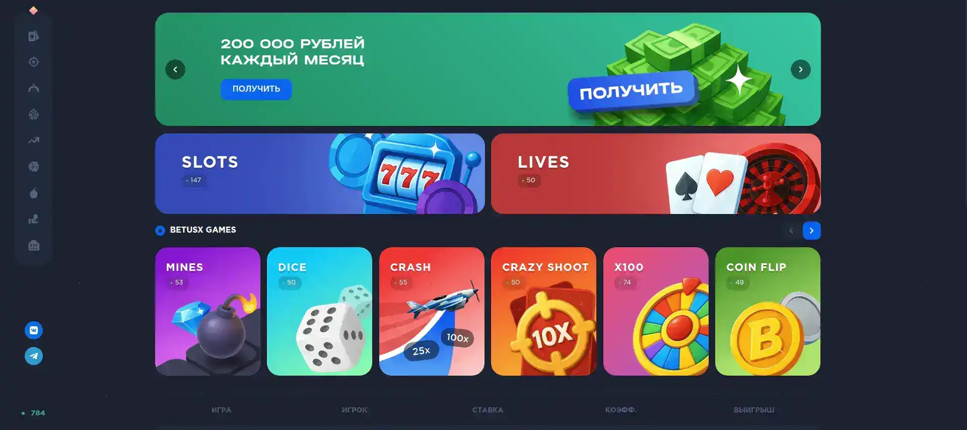 Ночные турниры и кэшбэк Слот Геймс казино